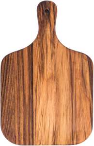 Planche à découper ronde en bois de manguier avec poignée - Écologique, durable, légère pour une utilisation en cuisine - Product Image 4