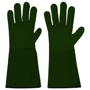 Gants de travail robustes réfléchissants en cuir pleine fleur et croûte de cuir, avec manchette de sécurité pour soudage TIG, antidérapants, ignifuges et résistants à la chaleur - Product Image 2