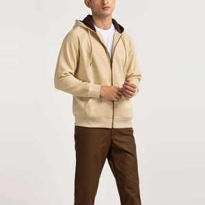 Sudadera con capucha extragrande de felpa gruesa con logotipo personalizado para hombre, de felpa francesa, con hombros caídos, gruesa, con cremallera, para invierno - Product Image 2