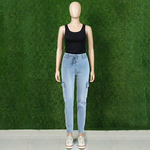 Pantalones Cargo de Lona Transpirables de Moda, Estilo Moderno, Ajustados, Ligeros, Estilo Urbano, Jeans Casuales para Mujer - Product Image 2