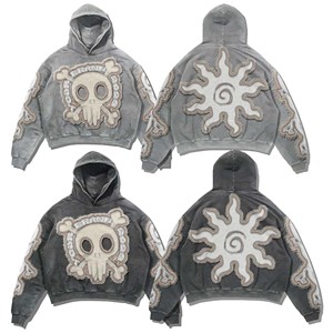 Vente en gros de sweats à capuche en molleton 100% coton pour homme, nouveau design, logo brodé, impression en relief 3D, 6XL, service ODM/OEM, prix bas - Product Image 5