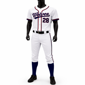 Conjunto de Uniforme de Béisbol Personalizado, Talla Grande, Secado Rápido, Transpirable, Antibacteriano, Absorbe la Humedad, Tela 100% Poliéster - Product Image 1