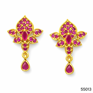 MOLL JEWELLERS ต่างหูแฟชั่นสีทองประดับคริสตัลทรง Asscher Cut ฝังเพชรเม็ดเล็ก 0.3 มม. ชุบเคลือบ สำหรับผู้หญิงใส่ไปงานปาร์ตี้ - Product Image 2