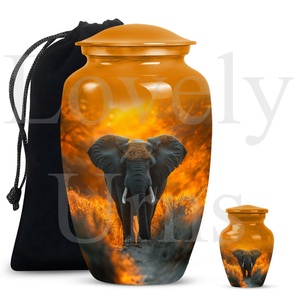 Elephant urn timeless memorial <b>for</b> a loved one <b>ashes</b> cremation <b>keepsake</b> decorative remembrance tribute vessel - Product Image 4
