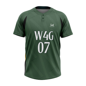Maillots de baseball et de softball personnalisés, impression de haute qualité, tissu 100% polyester respirant, séchage rapide, logo d'équipe imprimé - Product Image 2