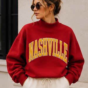 Super Sale Customize <b>Mock</b> <b>Neck</b> Sweatshirts with Custom Screen Printing Puff Print High-Density Embroidery Brand Logo Design <b>Tops</b> - Product Image 1