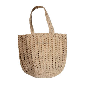 Bolso de mano de macramé bohemio hecho a mano 100% algodón sostenible bolso de uso diario indio tejido a mano con forro de algodón - Product Image 3