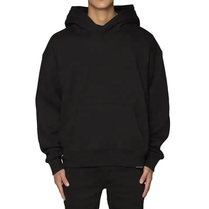 Sudadera con Capucha Negra para Hombre, Gruesa y Cálida, de Forro Polar, para Clima Frío, Actividades al Aire Libre y Uso Diario - Product Image 1