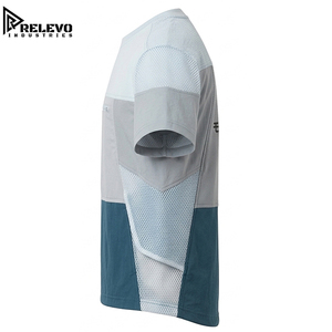 Premium Oversized Multi-Panel <b>Utility</b> T-<b>Shirt</b> <b>Men</b> Streetwear Long Sleeve Top Light Blue Zipper Pocket Washed Loose Blank Letter - Product Image 3