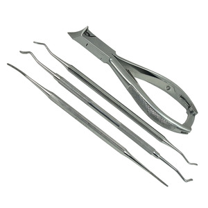 Kit d'outils de podologie au design le plus récent, 4 pièces, outils de soin des pieds, lime à ongles, coupe-ongles, instruments de podologie en acier inoxydable - Product Image 1