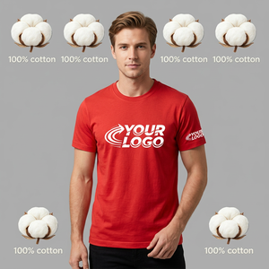 T-shirt homme rouge 100% coton, manches courtes, avec impression de logo personnalisé, col rond, coupe classique, tissu tricoté, fabriqué au Bangladesh - Product Image 2