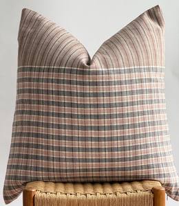 Funda de Cojín de Algodón 100% Tejido a Cuadros |   Funda de Almohada Decorativa con Diseño a Cuadros Estilo Rústico |   Venta al por Mayor Personalizada - Product Image 5