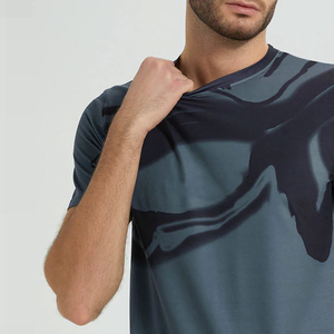 T-shirt en molleton pour homme à sublimation, prix bas, haute qualité, très vendu, confortable, 100% coton, coupe ample, séchage rapide, respirant - Product Image 5