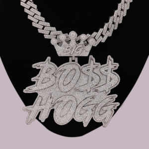 Pendentif Big Boss <span class=keywords><strong>Hogg</strong></span> en Moissanite, Argent 925, Breloque Lettre Thème Hip Hop, Bijoux pour Homme - Product Image 3