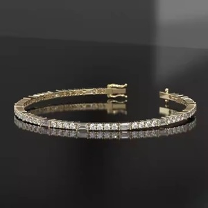Pulsera de eslabones de moissanita brillante estilo hip-hop en plata 925 con elegantes detalles de cadena para regalos de moda y uso diario - Product Image 1