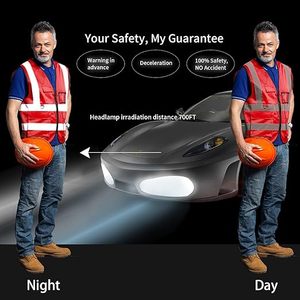 เสื้อกั๊กสะท้อนแสงสูง 100% โพลีเอสเตอร์ มาตรฐาน ANSI Class 2 EN ISO 20471 Class 3 สีตามสั่ง สำหรับงานจราจร ขายส่ง - Product Image 4