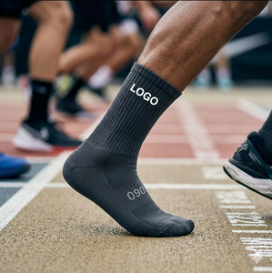 OEM ODM Custom Logo Youth Cotton Crew <b>Socks</b> Breathable Anti Slip Sports <b>Socks</b> for Basketball Cycling Training - Product Image 5