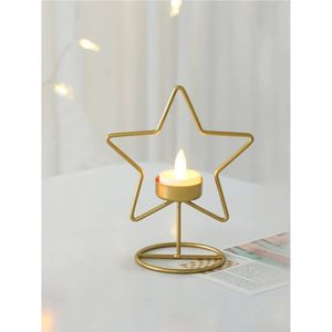 Modern Gold Metal <b>Wire</b> Cage Candle Holder Geometric Iron Votive Tealight Stand for Wedding Table Centerpiece Home Decor Stand - Product Image 4