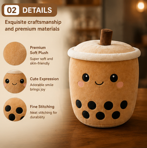 Peluche de Boba, Adorable Muñeco de Peluche de Té de Burbujas, Peluche de Té con Leche Kawaii, Suave y Abrazable, Regalo para Niños y Coleccionistas - Product Image 3
