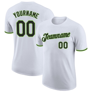 T-shirt de performance personnalisé vert or-blanc à motif 3D de cocotiers hawaïens, fabrication directe en gros pour l'industrie - Product Image 2