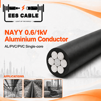 Câble d'alimentation monophasé NAYY 0,6/1 kV à conducteur en aluminium, isolé et gainé en PVC, non armé, pour usage de distribution