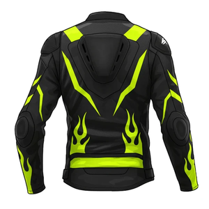 Veste de moto en cuir de vache véritable pour homme/Chaquetta, équipement de protection CE niveau 2 avec bosse de protection - Product Image 2
