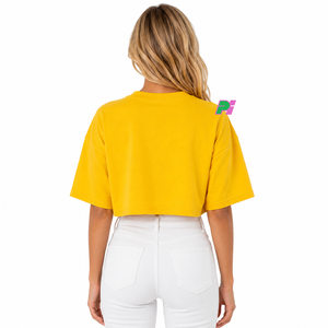 Camiseta Corta para Mujer, Personalizada con Bordado de Letras, Cuello Redondo, Manga Corta, Corte Holgado, Informal, Primavera Verano, 100% Algodón - Product Image 3