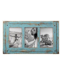 Cadre photo en alliage d'aluminium, couleur personnalisée, 3 ouvertures, durable, écologique, pour affichage mural et sur table, décoration rustique de style farmhouse - Product Image 1
