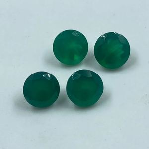 Onyx vert foncé naturel, rond, non taillé, 4 pièces, 7,99 carats, 8 mm, pour la fabrication de bijoux - Product Image 1