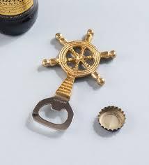 Antique Brass <b>Ship</b> <b>Wheel</b> Bottle Opener Vintage Nautical Style Handcrafted Bar Accessory - Product Image 4