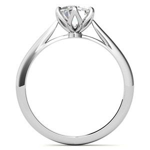 Oval Cut Solitaire <b>Ring</b> VVS1 Moissanite Engagement <b>Ring</b> Six Claw Prong 14K Solid White Gold Wedding <b>Statement</b> <b>Ring</b> - Product Image 6