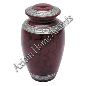 Sofisticada urna de cremación de aluminio con detalles artesanales Una hermosa urna de recuerdo de Axiom Home Accents - Product Image 6