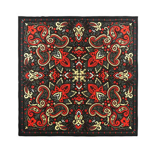 Pañuelo Personalizado de Algodón 100% con Impresión Digital, Diseño Cuadrado, Logotipo Personalizado, Estilo Étnico, para las Cuatro Estaciones, Precio Económico, Gran Venta - Product Image 1