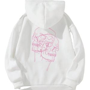 Sudadera con capucha de algodón térmico con cordón y bolsillo de canguro con estampado personalizado OEM para hombres y mujeres - Product Image 2