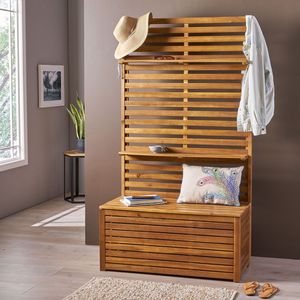 Perchero con Banco de Almacenamiento SYLMAR, Solución de Organización para el Hogar, Práctica y Elegante - Product Image 4