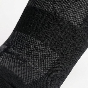 Black Crew Basketball Socks Geometric Pattern Breathable Polyester Spandex Adult Summer Sport Wear - Product Image 5