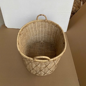 Cesta grande de mimbre de ratán natural tejida a mano, cesta de almacenamiento grande, cesta para la ropa sucia, estilo elegante, decoración para el hogar - Product Image 5