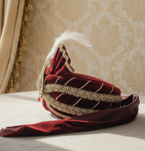 Turbante Safa Étnico Indio Premium para Novio y Padrinos de Boda |   Cuatro Estaciones |   Colores Personalizados |   Fabricante y Proveedor de Pedidos al por Mayor - Product Image 3