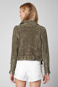 Women's Brown Genuine Leather Moto Jacket Full Sleeve Stand Collar Zipper Closure Autumn Style - Product Image 3