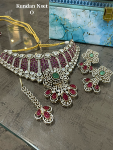 Premium Quality Luxury Bridal Kundan <b>Statement</b> <b>Necklace</b> Set With Maang Tikka Perfect For Weddings, Party Wear Royal Look - Product Image 1