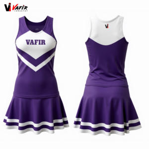 Uniformes de Animadoras Personalizados de Algodón, Poliéster, Seda y Nailon, Transpirables, de Manga Corta, para Partidos, Entrenamientos y Uso Durante Todo el Año - Product Image 4