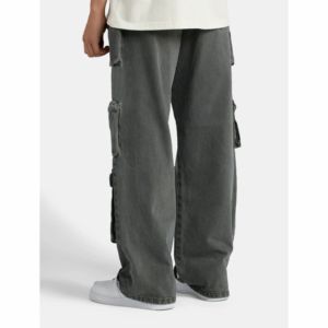 Pantalones de hombre personalizados, estilo casual oversize, holgados, de pierna ancha, corte relajado, jogger, suaves, con cordón, cintura alta, para estar en casa o de calle. - Product Image 6