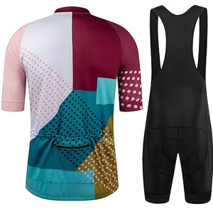 Conjunto de Jersey de Ciclismo de Manga Corta para Hombre de Alta Calidad al por Mayor, Pantalones Cortos de Ciclismo con Estampado Geométrico por Sublimación, Kit de Ciclismo Transpirable - Product Image 6