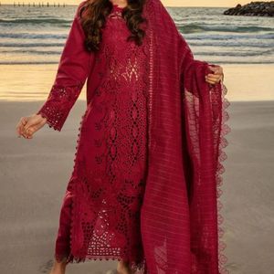 ชุดเดรสชีฟองสไตล์ปากีสถานอินเดียล่าสุดสำหรับงานปาร์ตี้ ผู้หญิงสามารถปรับแต่งได้ ปักลายซัลวาร์ คามีซ ดีไซน์ใหม่ ความยาวระดับเข่า น้ำหนักเบา - Product Image 6