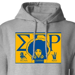 เสื้อฮู้ดพิมพ์ลาย Gray Sigma Gamma Rho สำหรับผู้หญิง ชมรมพี่น้องชาวกรีก เสื้อฮู้ดแบบสวมหัว เสื้อผ้ามหาวิทยาลัยแบบสั่งทำได้ทั้งตัว - Product Image 6