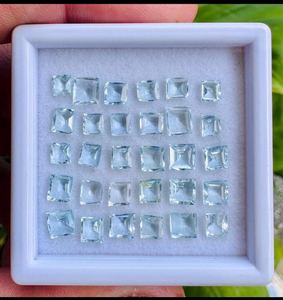 พลอยอะความารีนธรรมชาติทรงสี่เหลี่ยม สีฟ้า สำหรับทำเครื่องประดับ แหวน จี้ ต่างหู ความใสสูง - Product Image 3