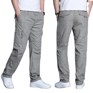 Men's Straight Embroidered Mid Waist <b>Cargo</b> <b>Pant</b> with Belt Tactical Utility <b>Work</b> Casual Styling Eco-Friendly Waterproof - Product Image 2