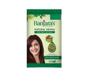 Henna natural en polvo Banjara 50G (Paquete de 8) con hibisco, amla, brahmi, methi y henna de Bhringraj para el cabello - Product Image 1