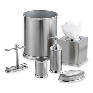Collection d'accessoires de salle de bain en acier inoxydable pour une organisation complète du comptoir dans les maisons modernes - Product Image 6