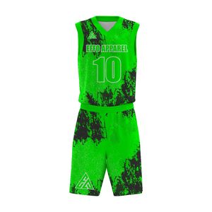 Uniforme de Baloncesto sin Mangas Transpirable 100% Poliéster de Secado Rápido Antibacterial con Nombre de Equipo Personalizado y Diseño Profesional - Product Image 3